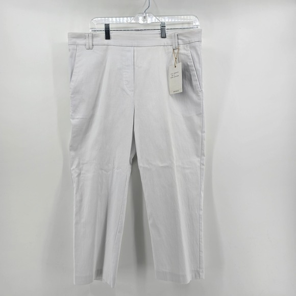 Zac & Rachel Pants - Zac & Rachel Womens Optic White Stretch Ankle Pants (capris) Size 12 NWT